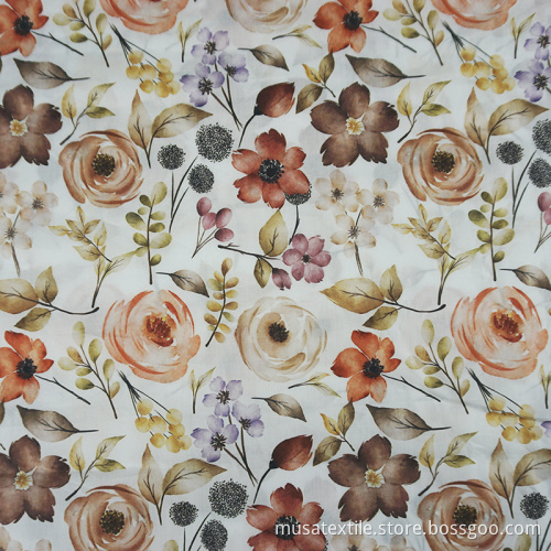 Woven Digital Printing Poplin Fabric 100% Cotton